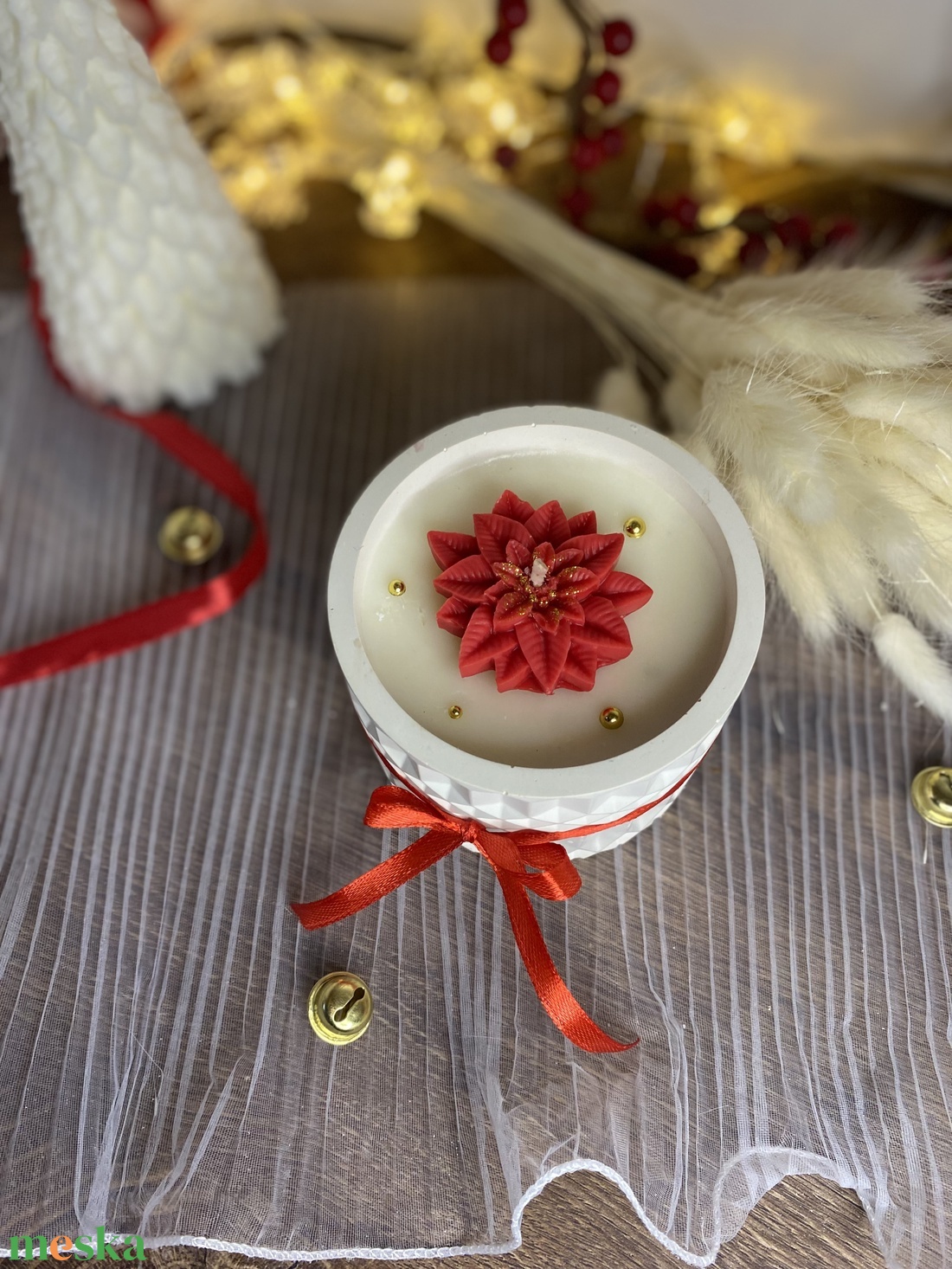 Winter Bloom Spirit -  Karácsonyi szójaviasz illatgyertya - otthon & életmód - gyertya, illat, aroma - gyertya - Meska.hu