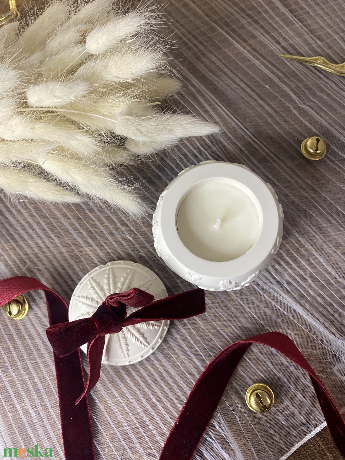 Little christmas ball - szójaviasz gyertya - otthon & életmód - gyertya, illat, aroma - gyertya - Meska.hu