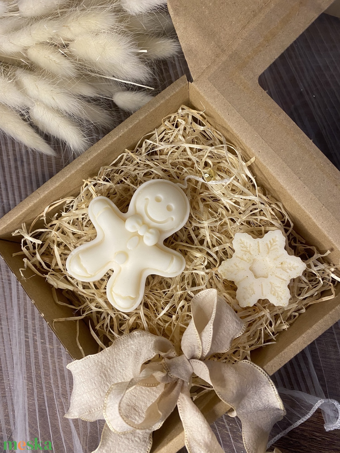 Mézi karácsonyi szójaviasz box - otthon & életmód - gyertya, illat, aroma - gyertya - Meska.hu