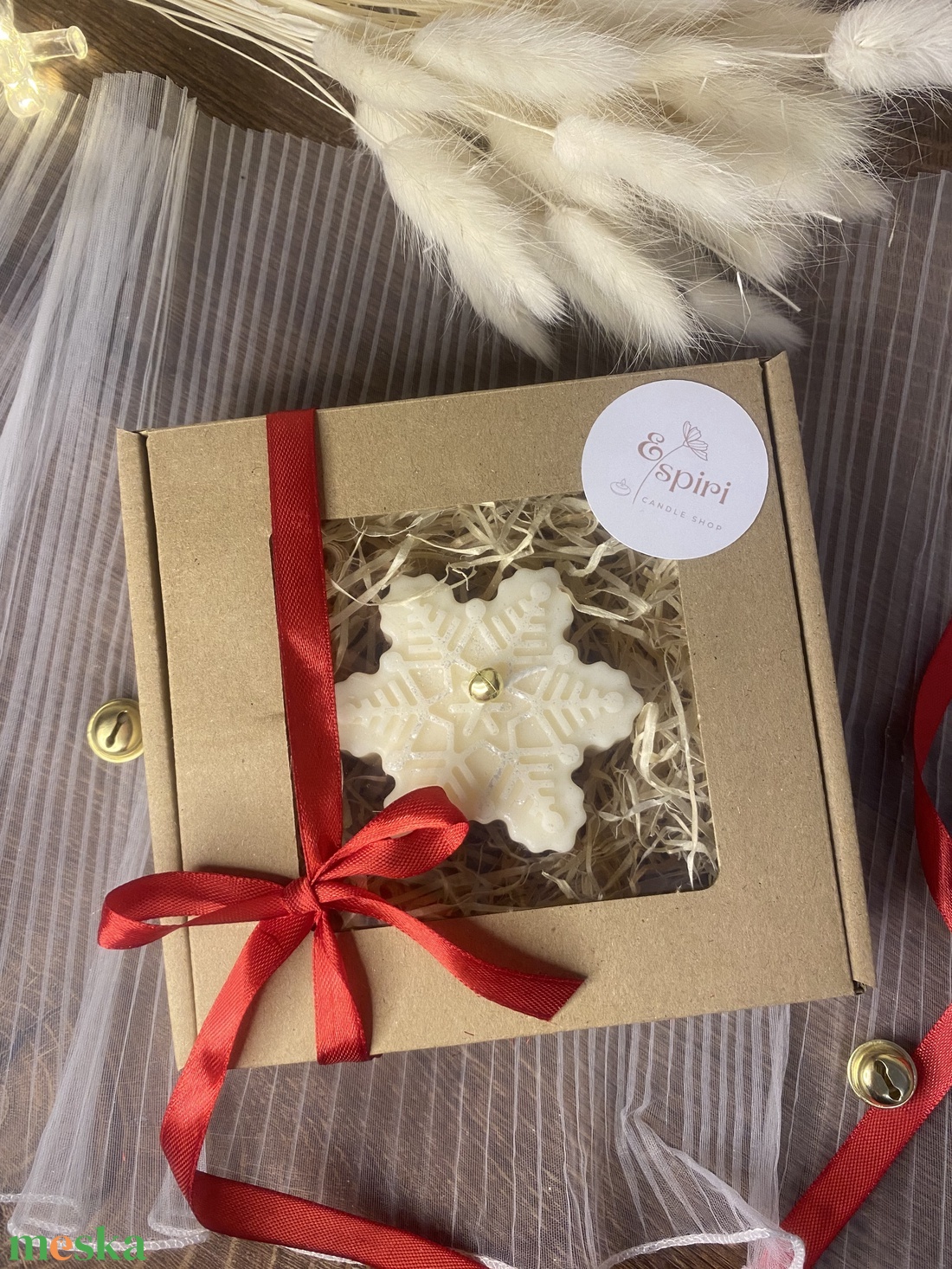 Hópehely illatgyertya  - otthon & életmód - gyertya, illat, aroma - gyertya - Meska.hu