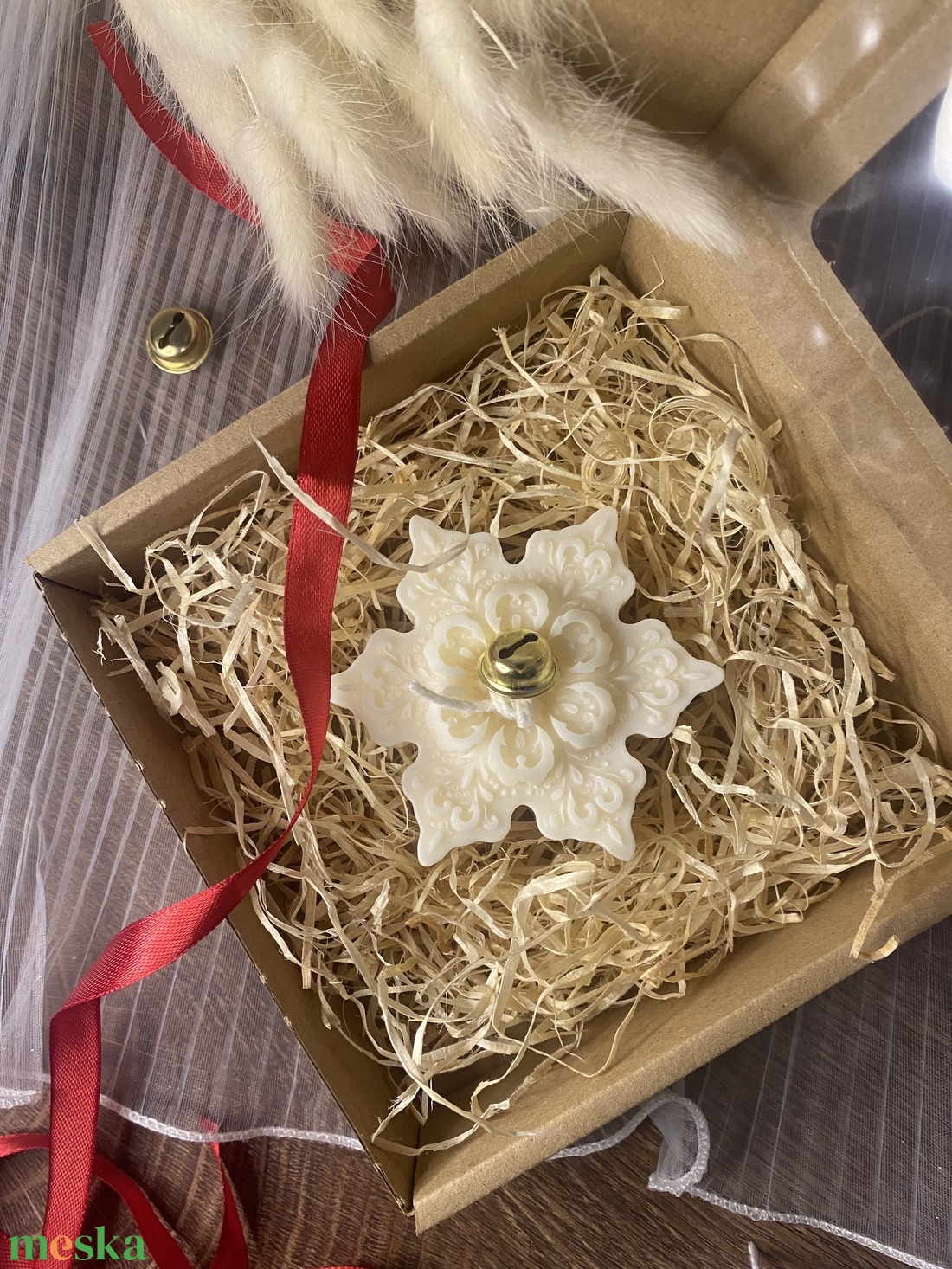 Hókristály szójaviasz illatgyertya - otthon & életmód - gyertya, illat, aroma - gyertya - Meska.hu