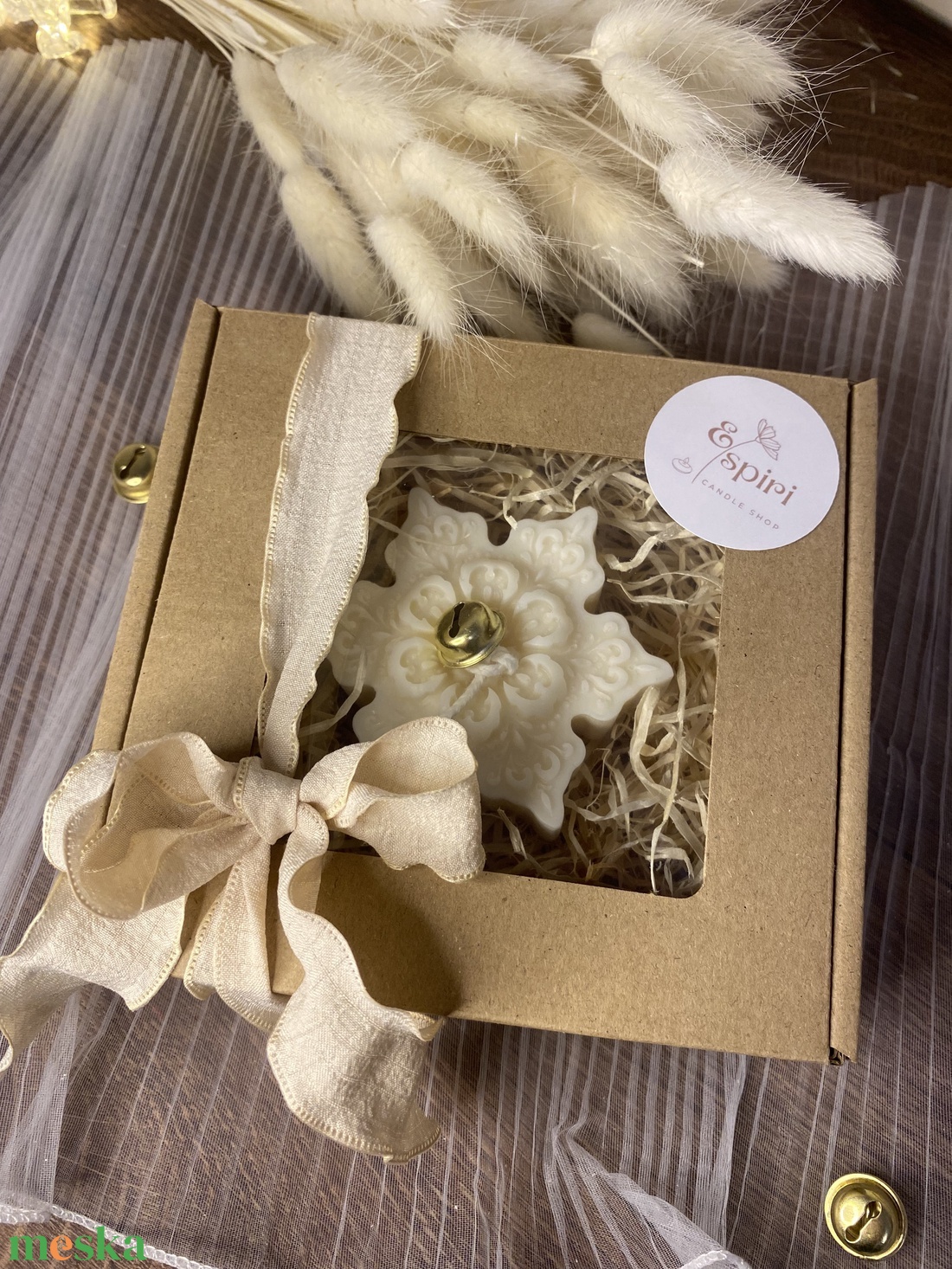 Hókristály szójaviasz illatgyertya - otthon & életmód - gyertya, illat, aroma - gyertya - Meska.hu