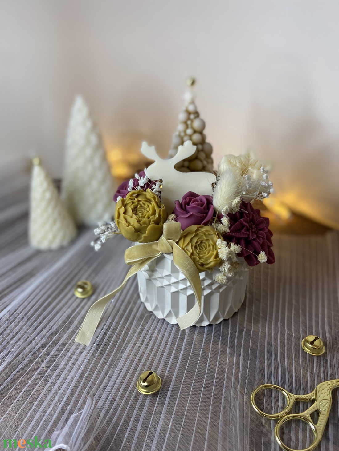 Winter Bloom Harmony- Szójaviasz illatbox - otthon & életmód - gyertya, illat, aroma - gyertya - Meska.hu