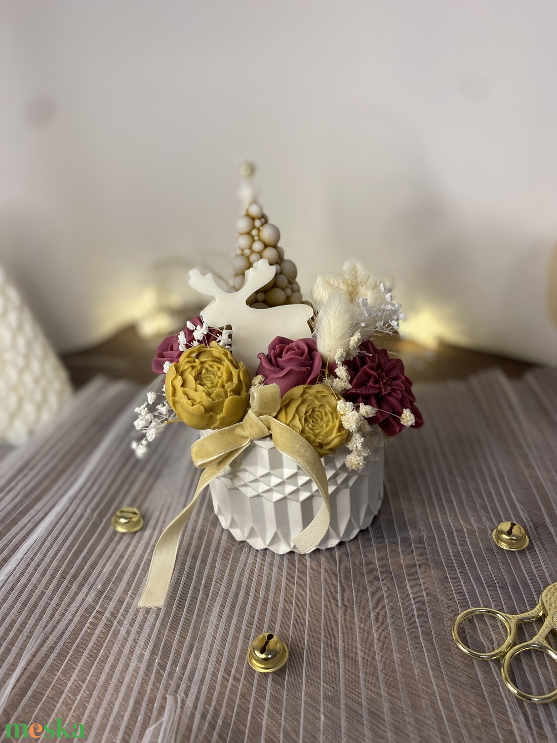 Winter Bloom Harmony- Szójaviasz illatbox - otthon & életmód - gyertya, illat, aroma - gyertya - Meska.hu