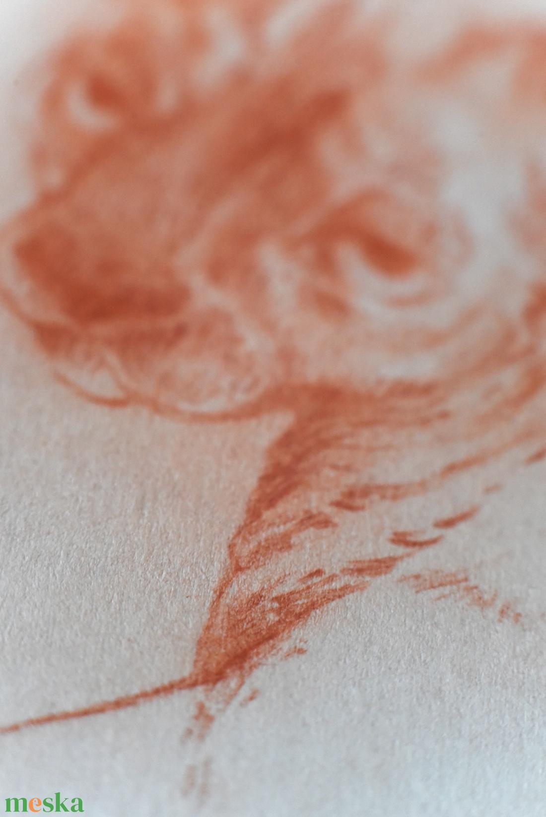 Macska rajz vörös művészceruzával - művészet - grafika & illusztráció - ceruzarajz - Meska.hu