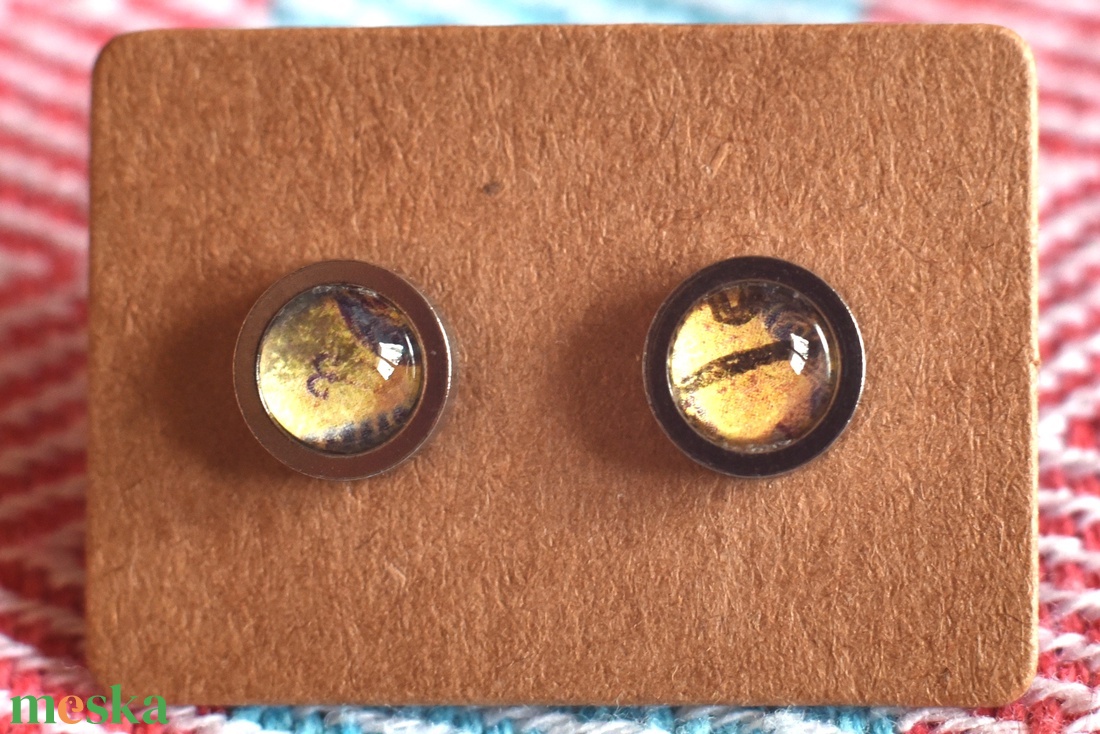 Bélyeg fülbevaló - ékszer - fülbevaló - pötty fülbevaló - Meska.hu