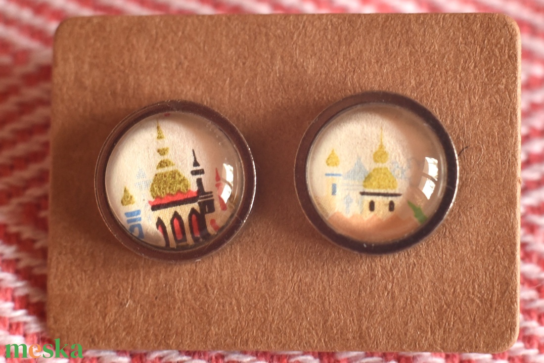 Bélyeg fülbevaló - ékszer - fülbevaló - pötty fülbevaló - Meska.hu