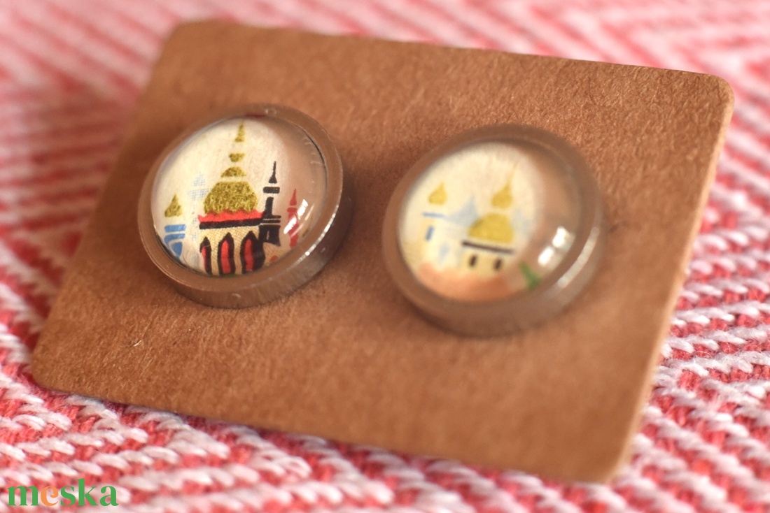 Bélyeg fülbevaló - ékszer - fülbevaló - pötty fülbevaló - Meska.hu