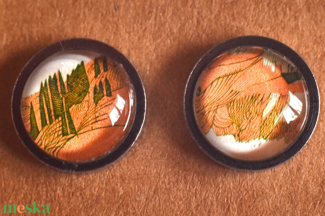 Bélyeg fülbevaló - ékszer - fülbevaló - pötty fülbevaló - Meska.hu