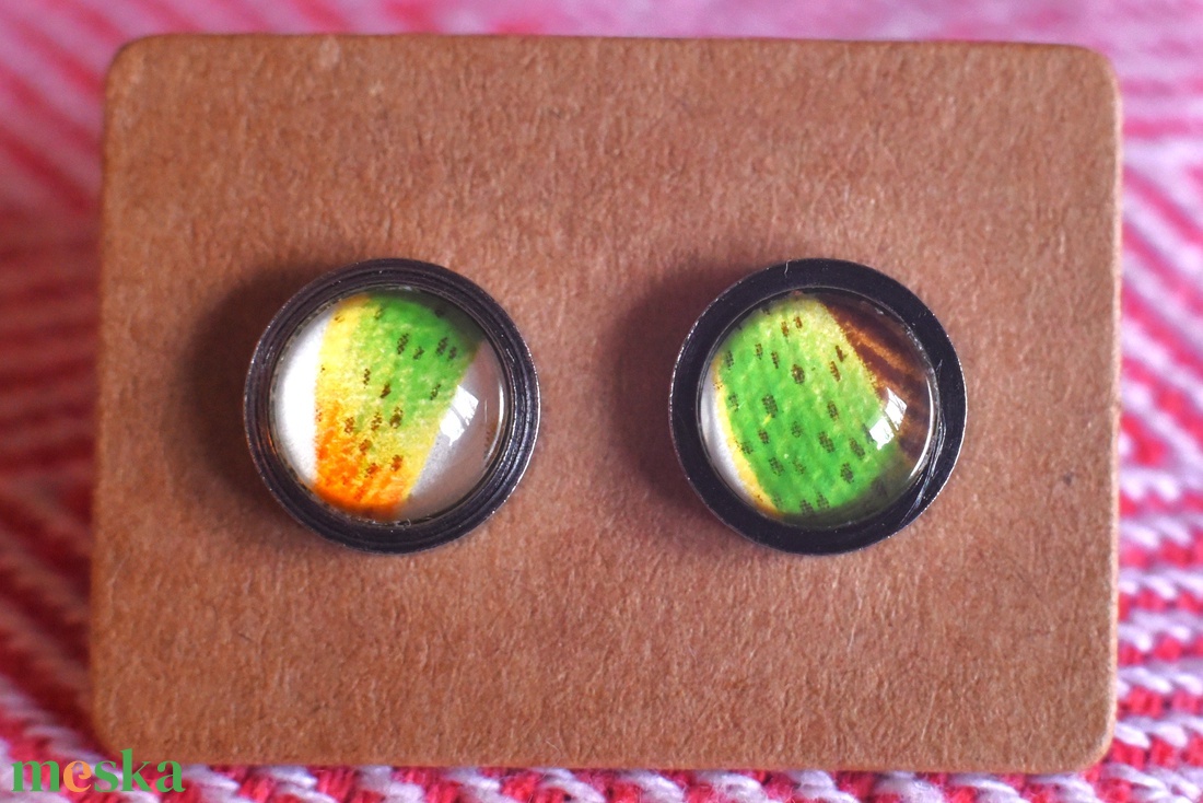 Kaktusz bélyeg fülbevaló - ékszer - fülbevaló - pötty fülbevaló - Meska.hu