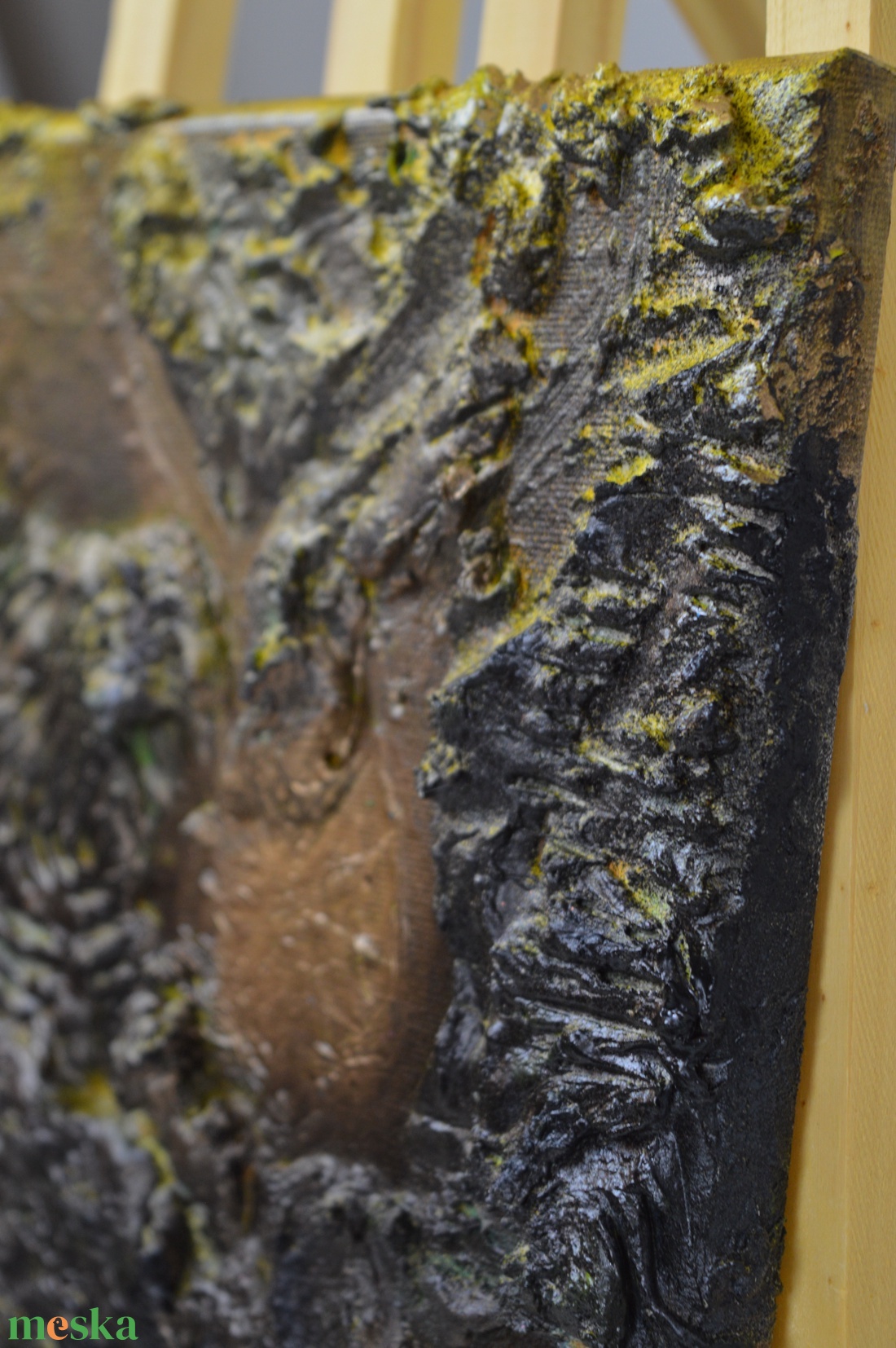 Horcrux I.  absztrakt festmény, vásznon, 20x20 cm - művészet - festmény - festmény vegyes technika - Meska.hu