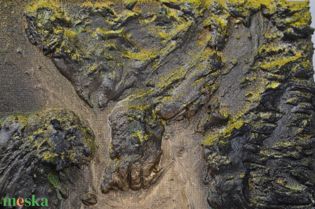 Horcrux I.  absztrakt festmény, vásznon, 20x20 cm - művészet - festmény - festmény vegyes technika - Meska.hu