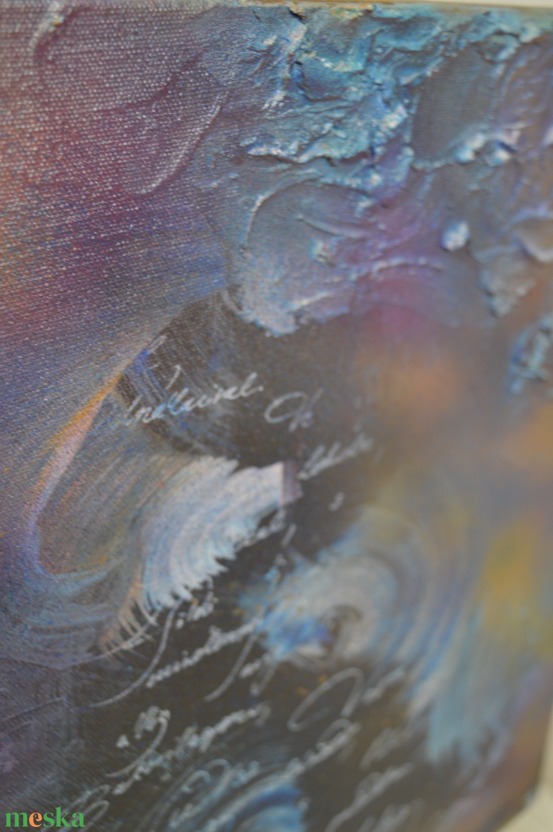 Balcsillagom c. absztrakt festmény, vásznon - 40x40cm - művészet - festmény - festmény vegyes technika - Meska.hu