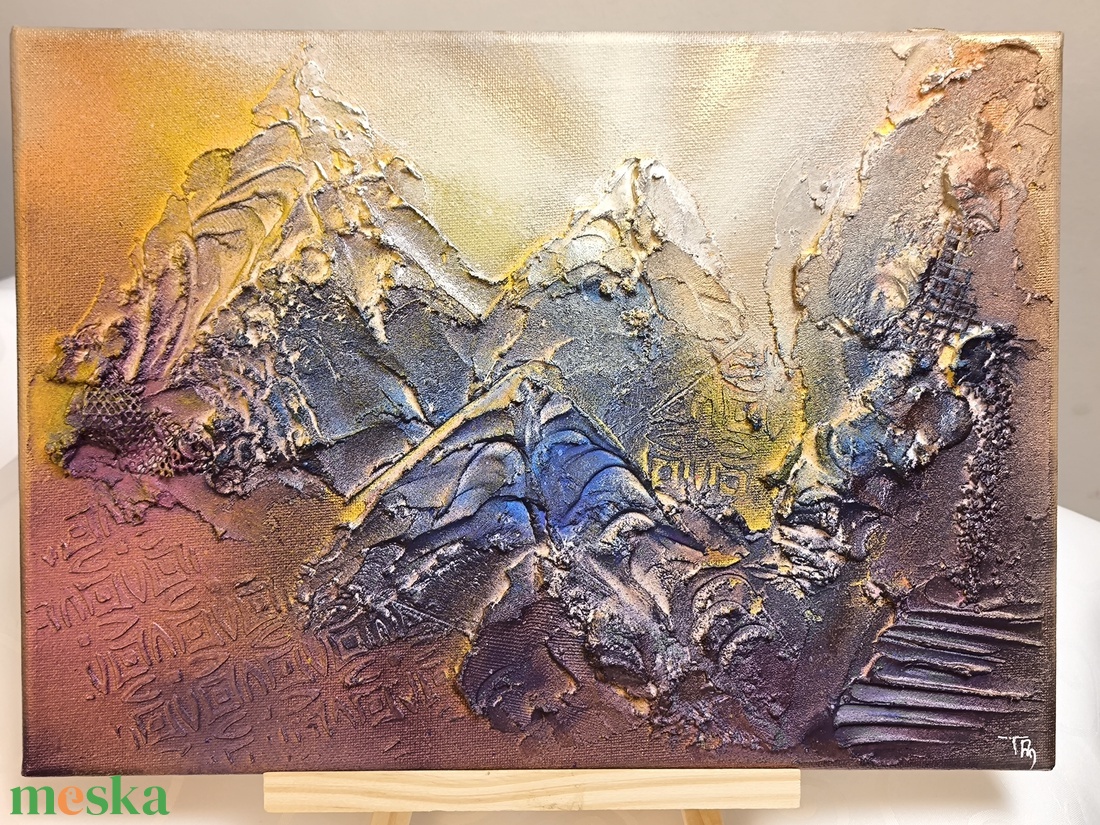 Új világ c. 3D hatású festmény - művészet - festmény - festmény vegyes technika - Meska.hu