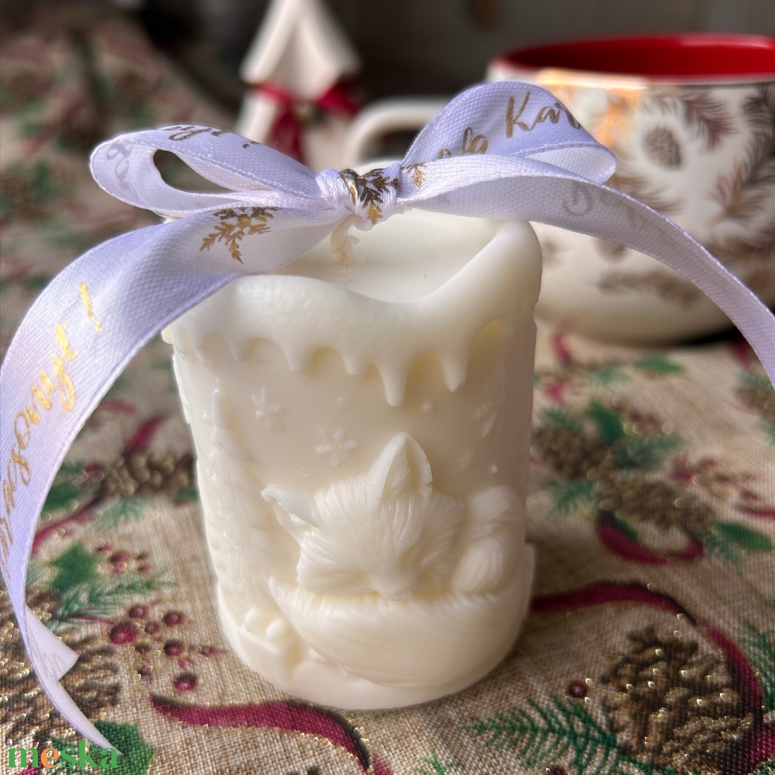 Téli reggel vidéken - karácsony - karácsonyi lakásdekoráció - karácsonyi illatgyertya, mécses - Meska.hu