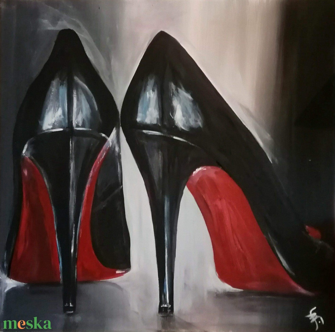 Akril festmény - Cipő I. (2017.) - művészet - festmény - akril - Meska.hu