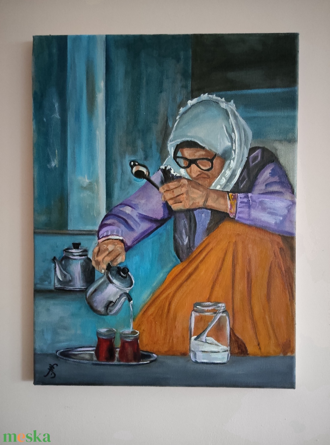 Olajfestmény - Tea time II. (2019.) - művészet - festmény - olajfestmény - Meska.hu Olajfestmény - Tea time II. (2019.) - művészet - festmény - olajfestmény - Meska.hu
