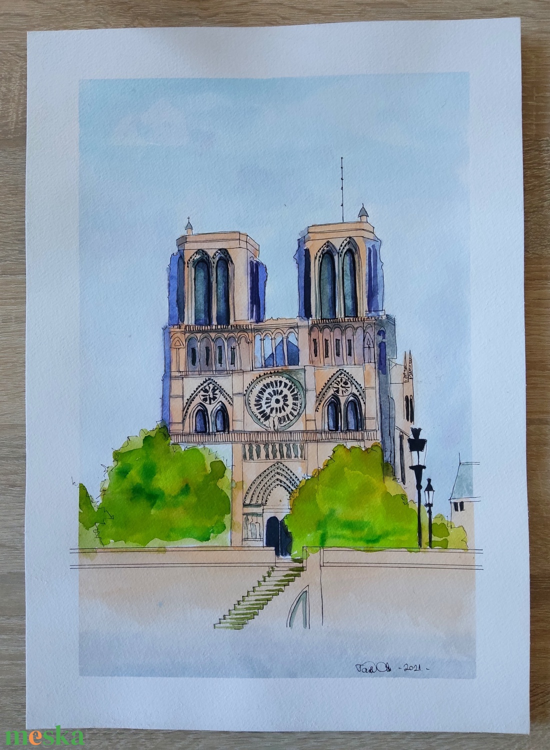 Akvarell - Notre Dame (2021.) - művészet - festmény - akvarell - Meska.hu Akvarell - Notre Dame (2021.) - művészet - festmény - akvarell - Meska.hu
