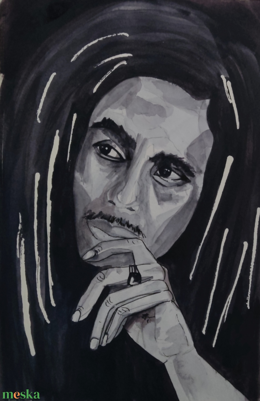 Akvarell - Bob Marley (2022.) - művészet - festmény - akvarell - Meska.hu Akvarell - Bob Marley (2022.) - művészet - festmény - akvarell - Meska.hu