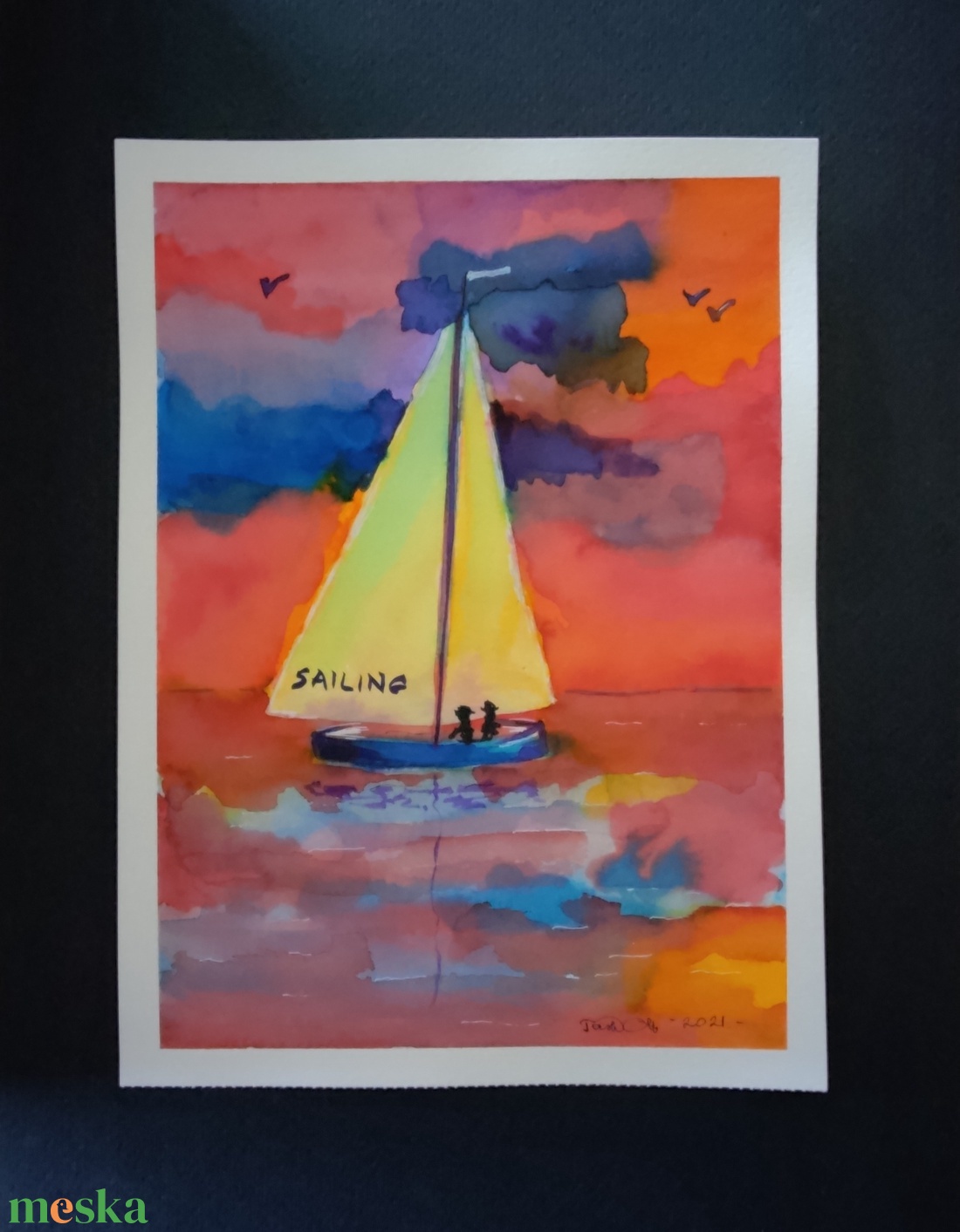 Akvarell - Sailing (2021.) - művészet - festmény - akvarell - Meska.hu Akvarell - Sailing (2021.) - művészet - festmény - akvarell - Meska.hu