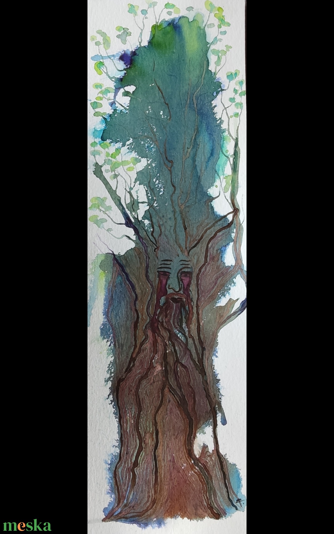 Akvarell - Könnyező évgyűrűk (2025.) - művészet - festmény - akvarell - Meska.hu