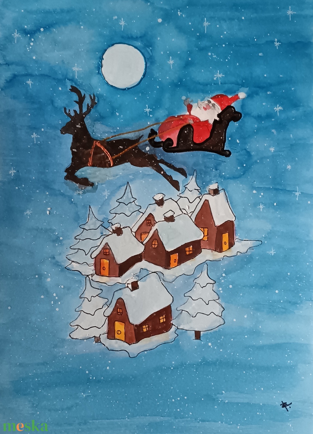 Akril, akvarell festmény - (2025.) - művészet - festmény - festmény vegyes technika - Meska.hu