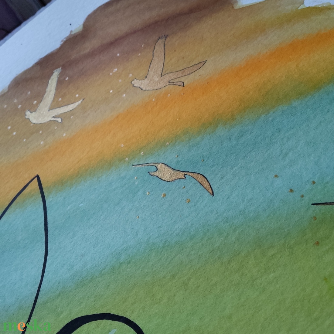 Akvarell - Lélektér - Emelkedés (2025.) - művészet - festmény - akvarell - Meska.hu