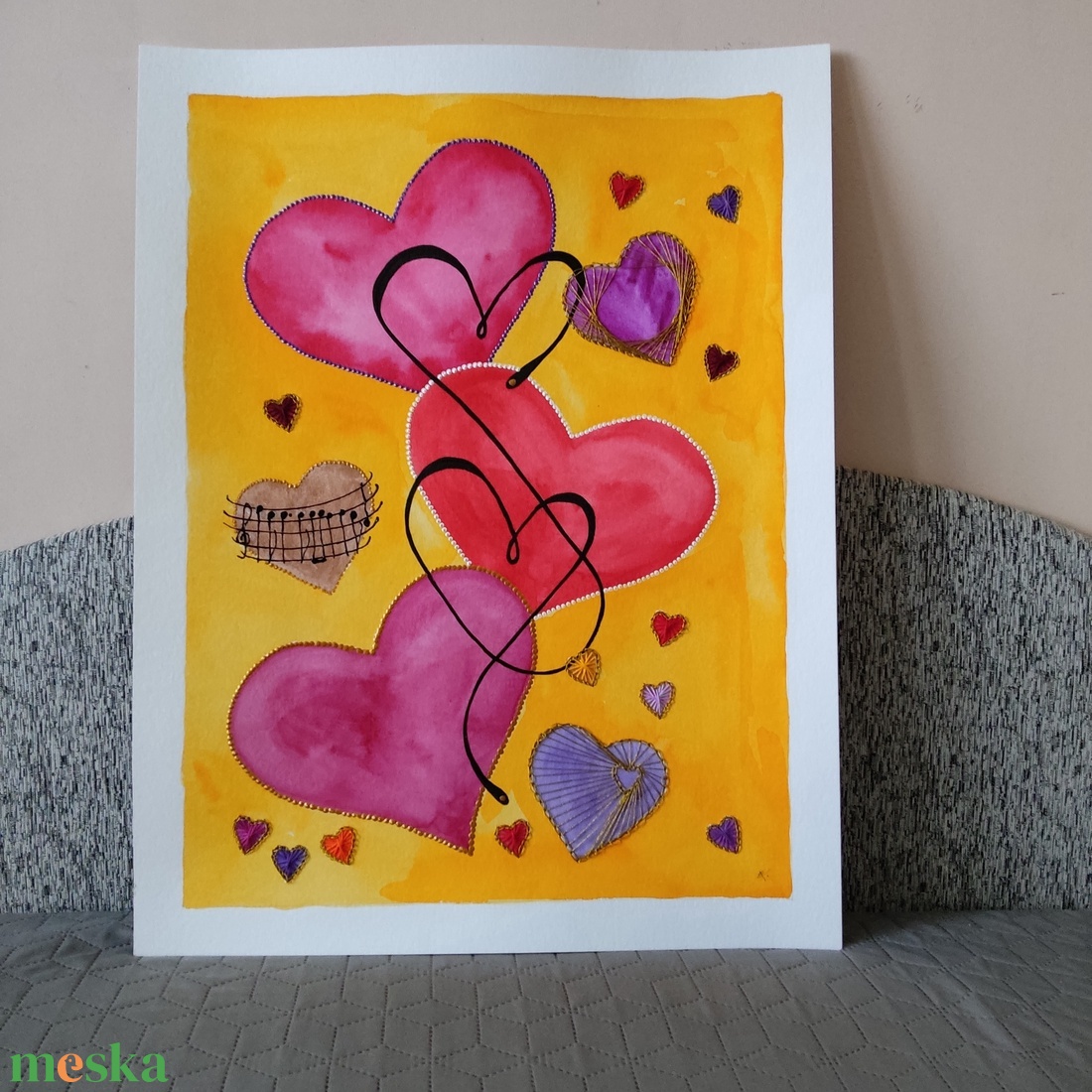 Akvarell - Lélektér - Minden út a szívem(d)en át vezet (2025.) - művészet - festmény - akvarell - Meska.hu