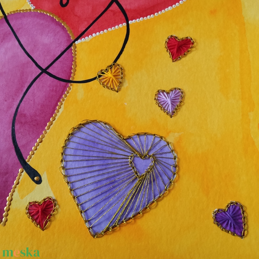 Akvarell - Lélektér - Minden út a szívem(d)en át vezet (2025.) - művészet - festmény - akvarell - Meska.hu