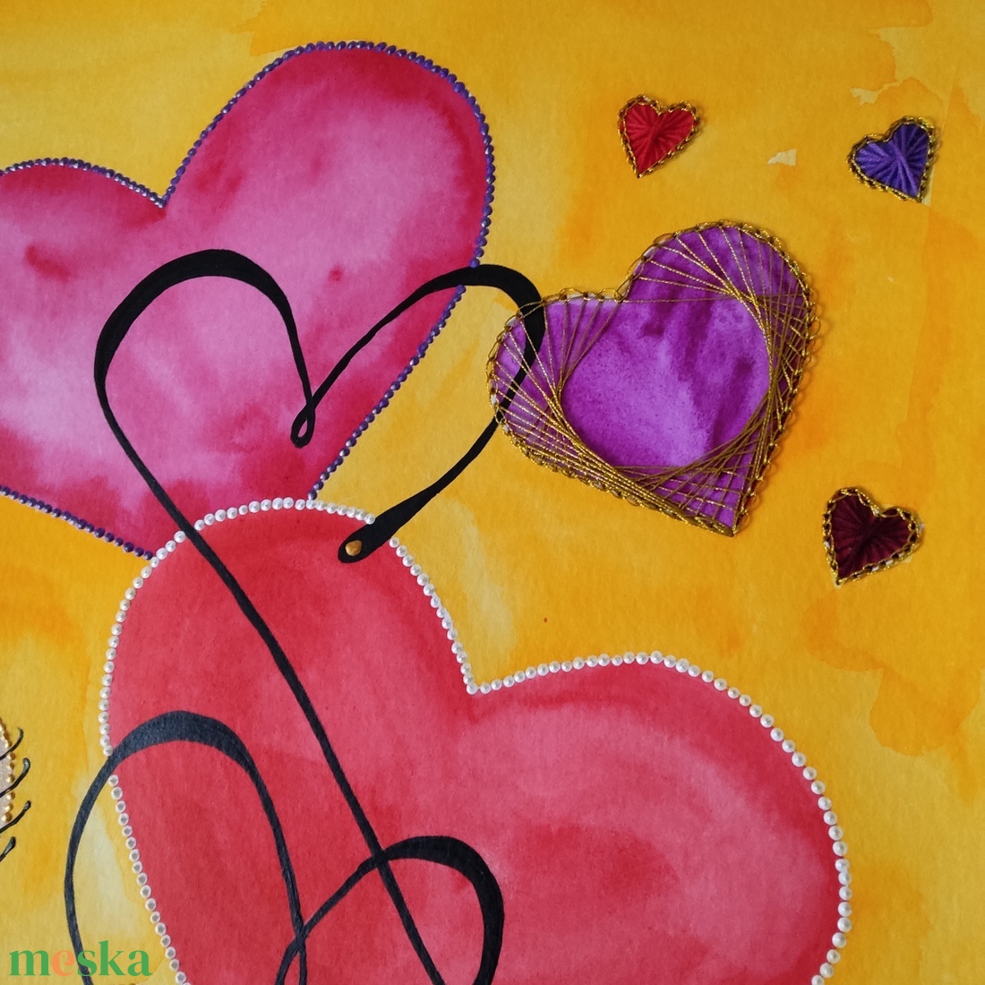 Akvarell - Lélektér - Minden út a szívem(d)en át vezet (2025.) - művészet - festmény - akvarell - Meska.hu