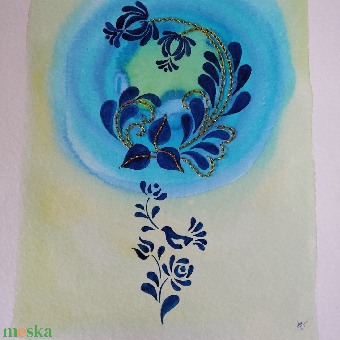 Akvarell - Népi ornamentika - Hungarian folk art 1. (2026.) - művészet - festmény - akvarell - Meska.hu