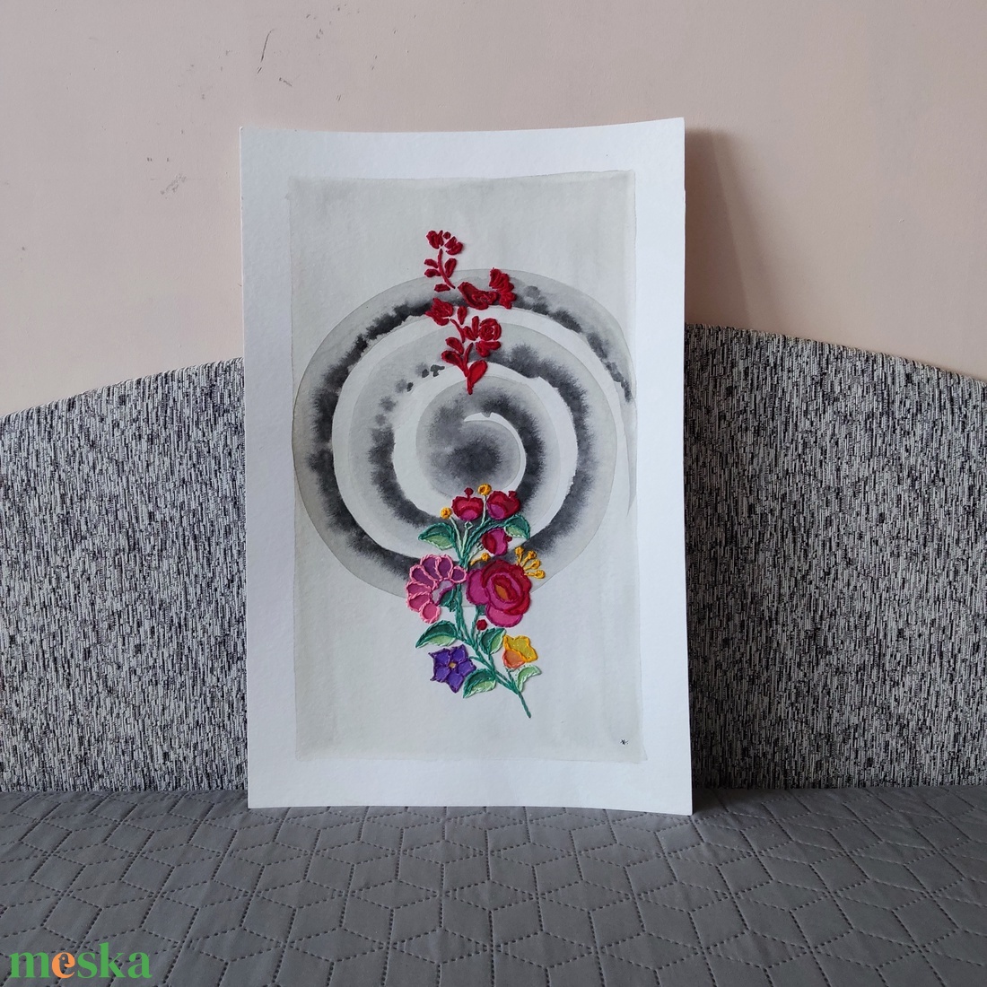 Akvarell - Népi ornamentika - Hungarian folk art 3. (2026.) - művészet - festmény - akvarell - Meska.hu