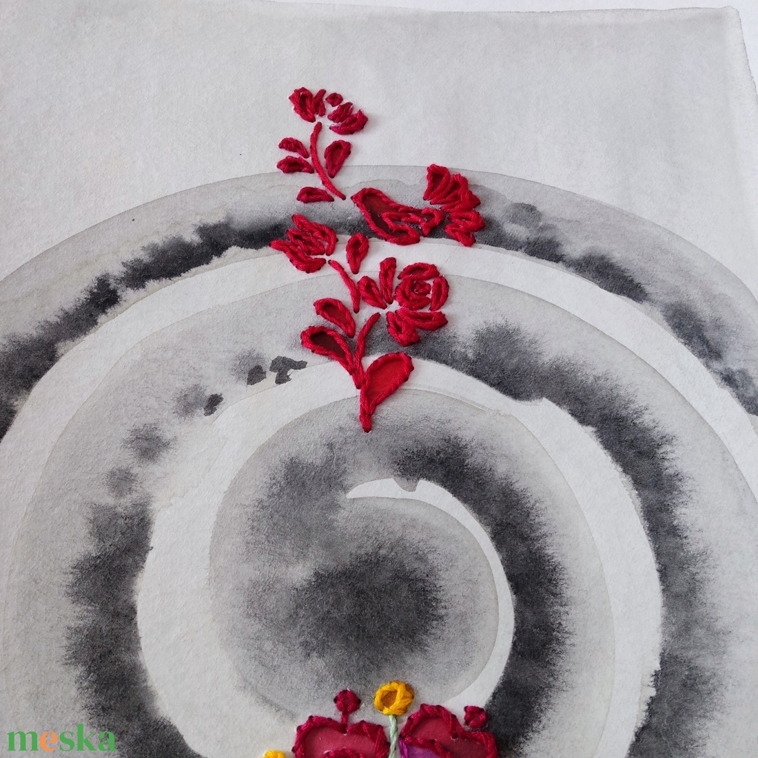 Akvarell - Népi ornamentika - Hungarian folk art 3. (2026.) - művészet - festmény - akvarell - Meska.hu