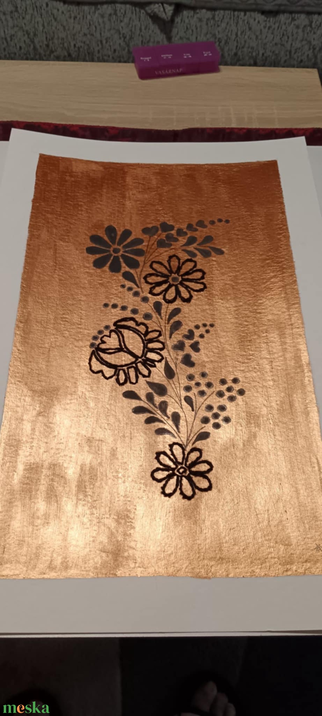 Akvarell - Népi ornamentika - Hungarian folk art 4. (2026.) - művészet - festmény - akvarell - Meska.hu