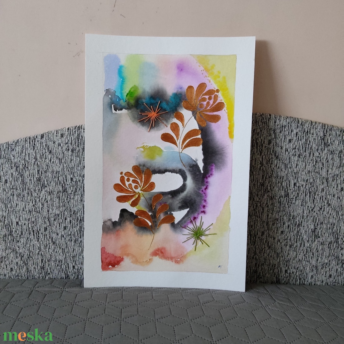 Akvarell - Népi ornamentika - Hungarian folk art 7. (2026.) - művészet - festmény - akvarell - Meska.hu