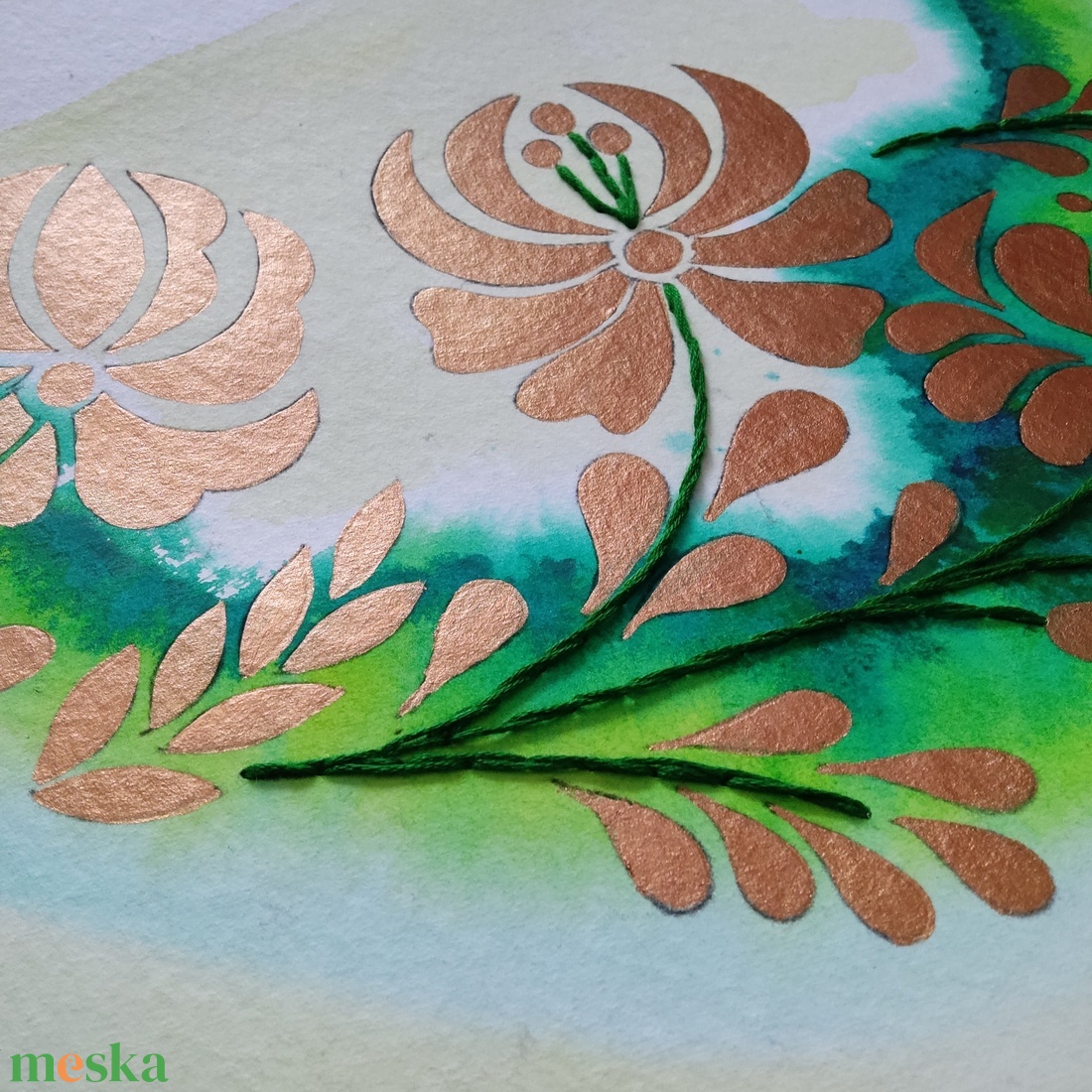 Akvarell - Népi ornamentika - Hungarian folk art 8. (2026.) - művészet - festmény - akvarell - Meska.hu