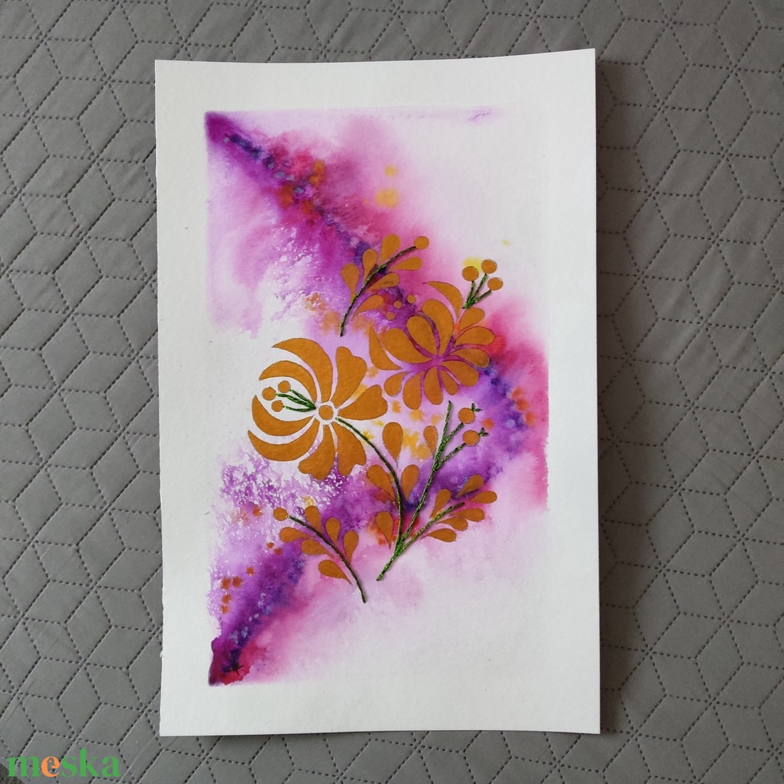 Akvarell - Népi ornamentika - Hungarian folk art 9. (2026.) - művészet - festmény - akvarell - Meska.hu