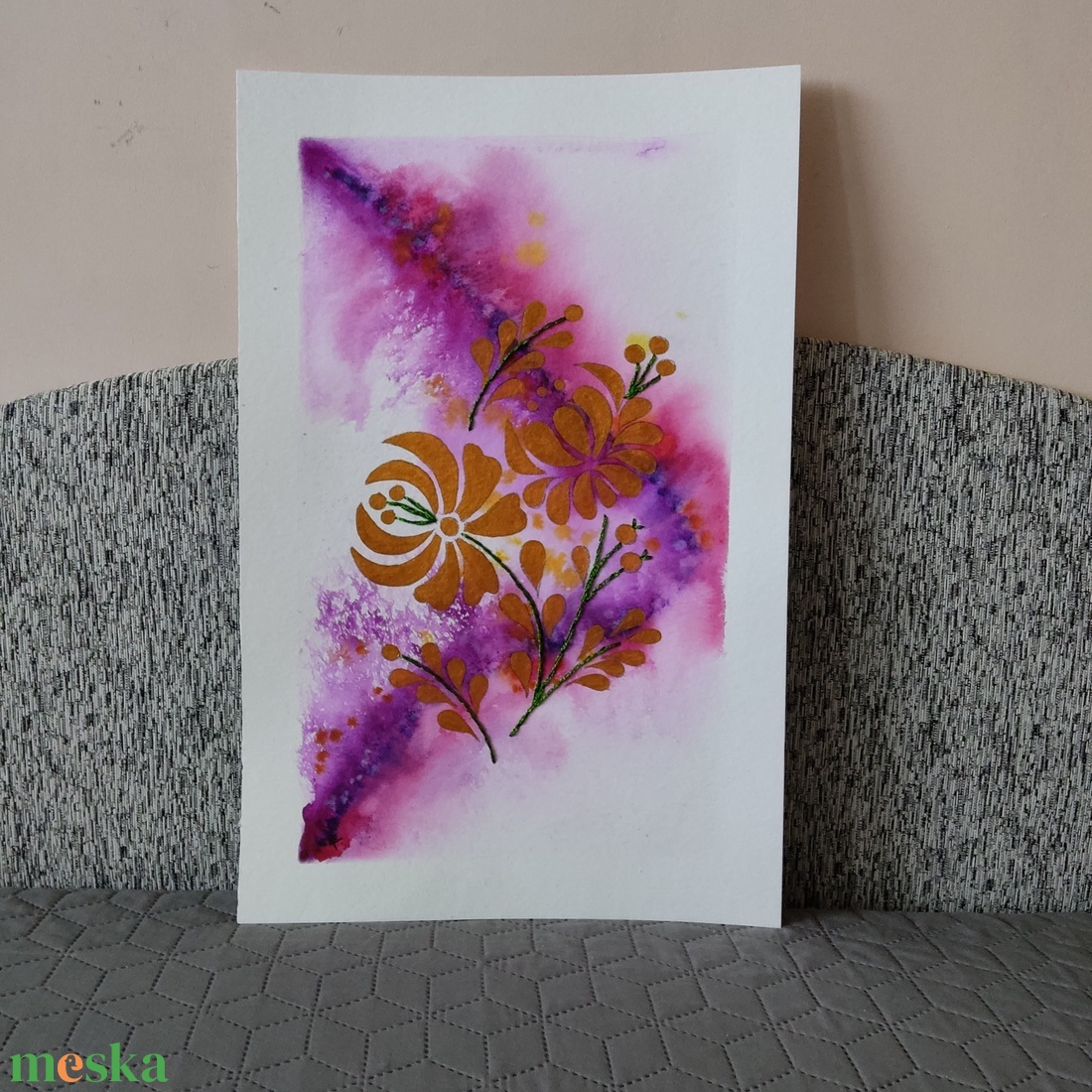 Akvarell - Népi ornamentika - Hungarian folk art 9. (2026.) - művészet - festmény - akvarell - Meska.hu