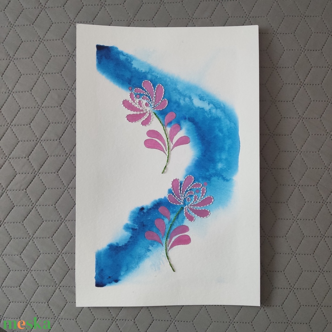 Akvarell - Népi ornamentika - Hungarian folk art 10. (2026.) - művészet - festmény - akvarell - Meska.hu