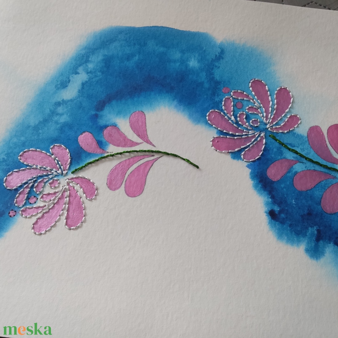 Akvarell - Népi ornamentika - Hungarian folk art 10. (2026.) - művészet - festmény - akvarell - Meska.hu