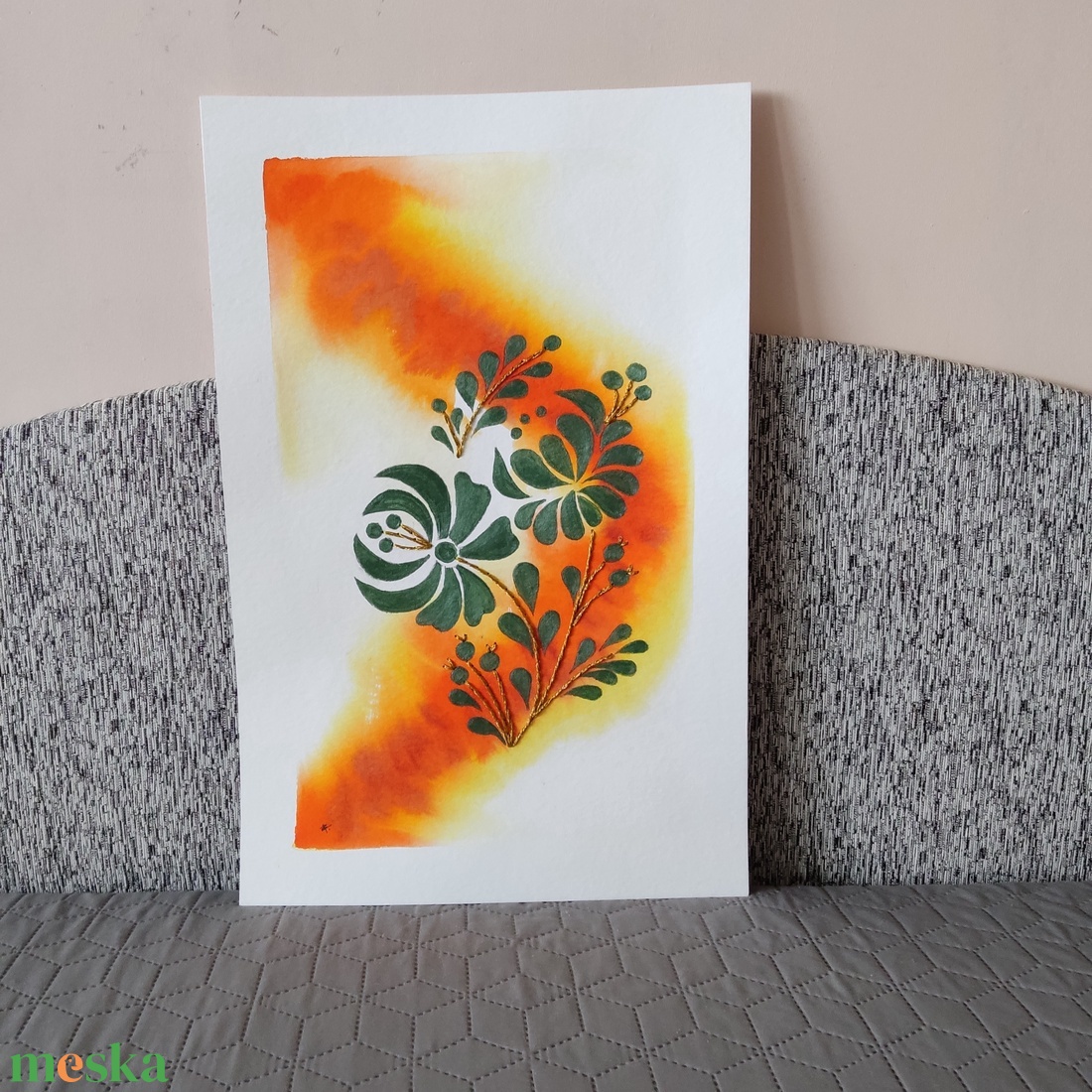 Akvarell - Népi ornamentika - Hungarian folk art 11. (2026.) - művészet - festmény - akvarell - Meska.hu