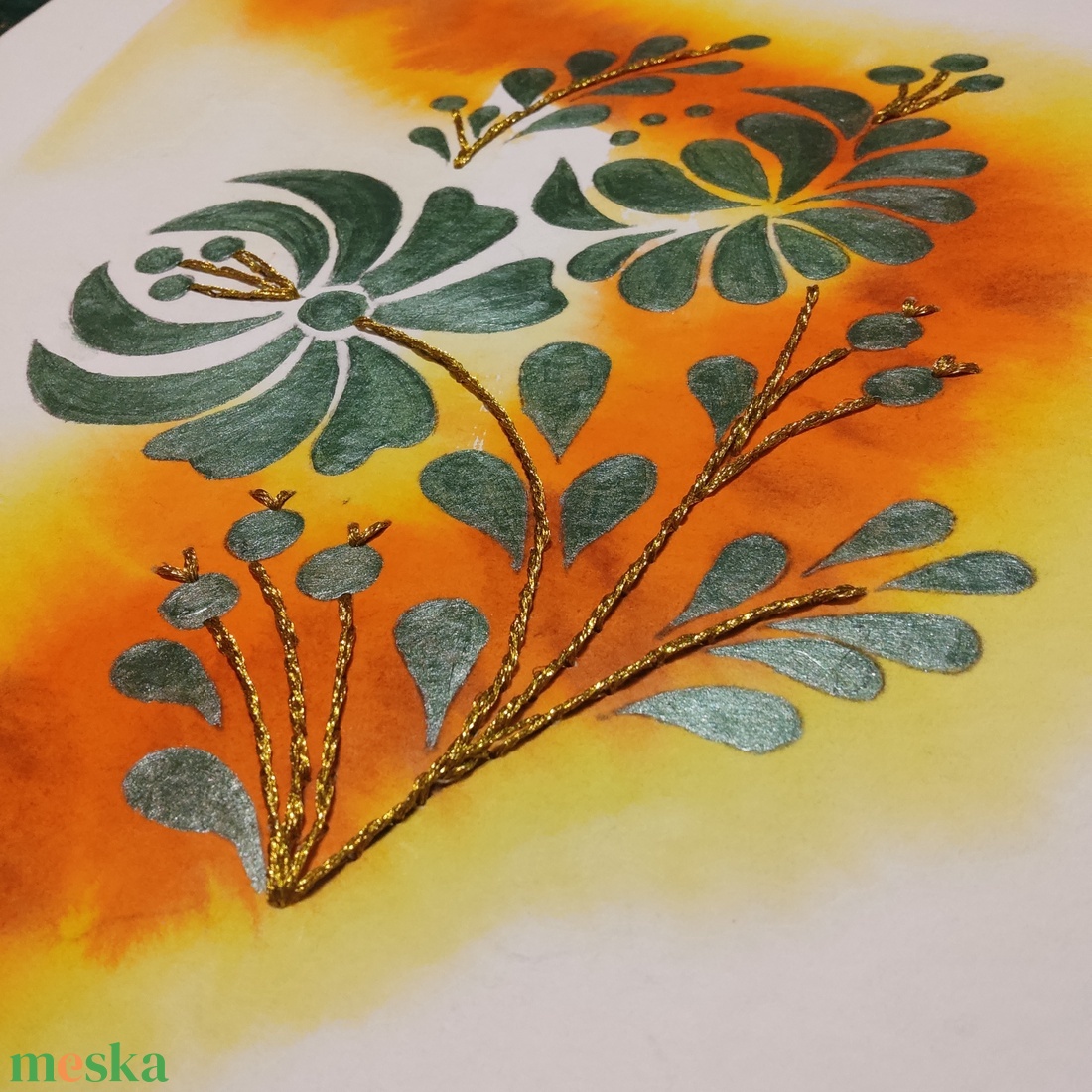 Akvarell - Népi ornamentika - Hungarian folk art 11. (2026.) - művészet - festmény - akvarell - Meska.hu