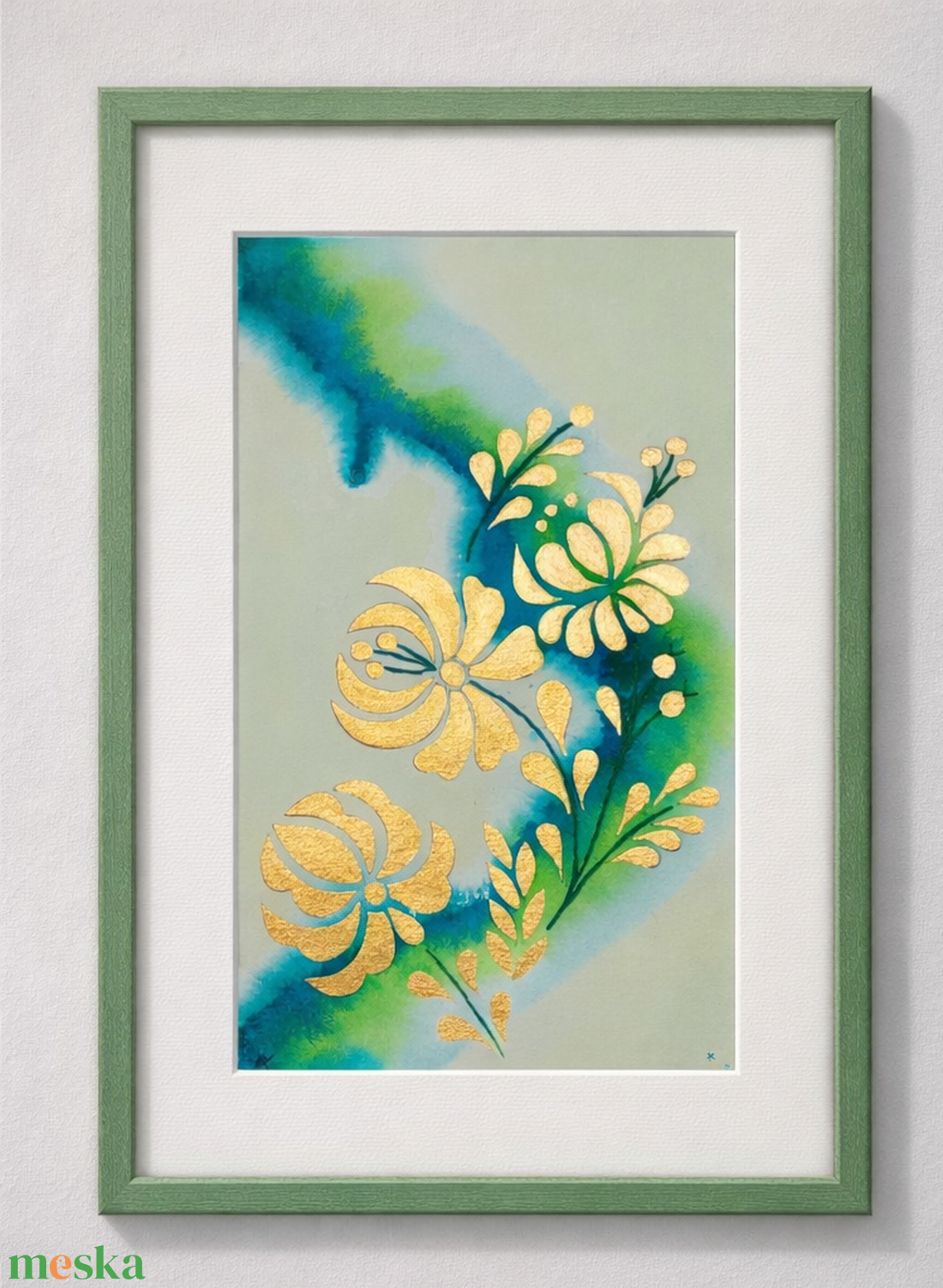 Akvarell - Népi ornamentika - Hungarian folk art 8. (2026.) - művészet - festmény - akvarell - Meska.hu