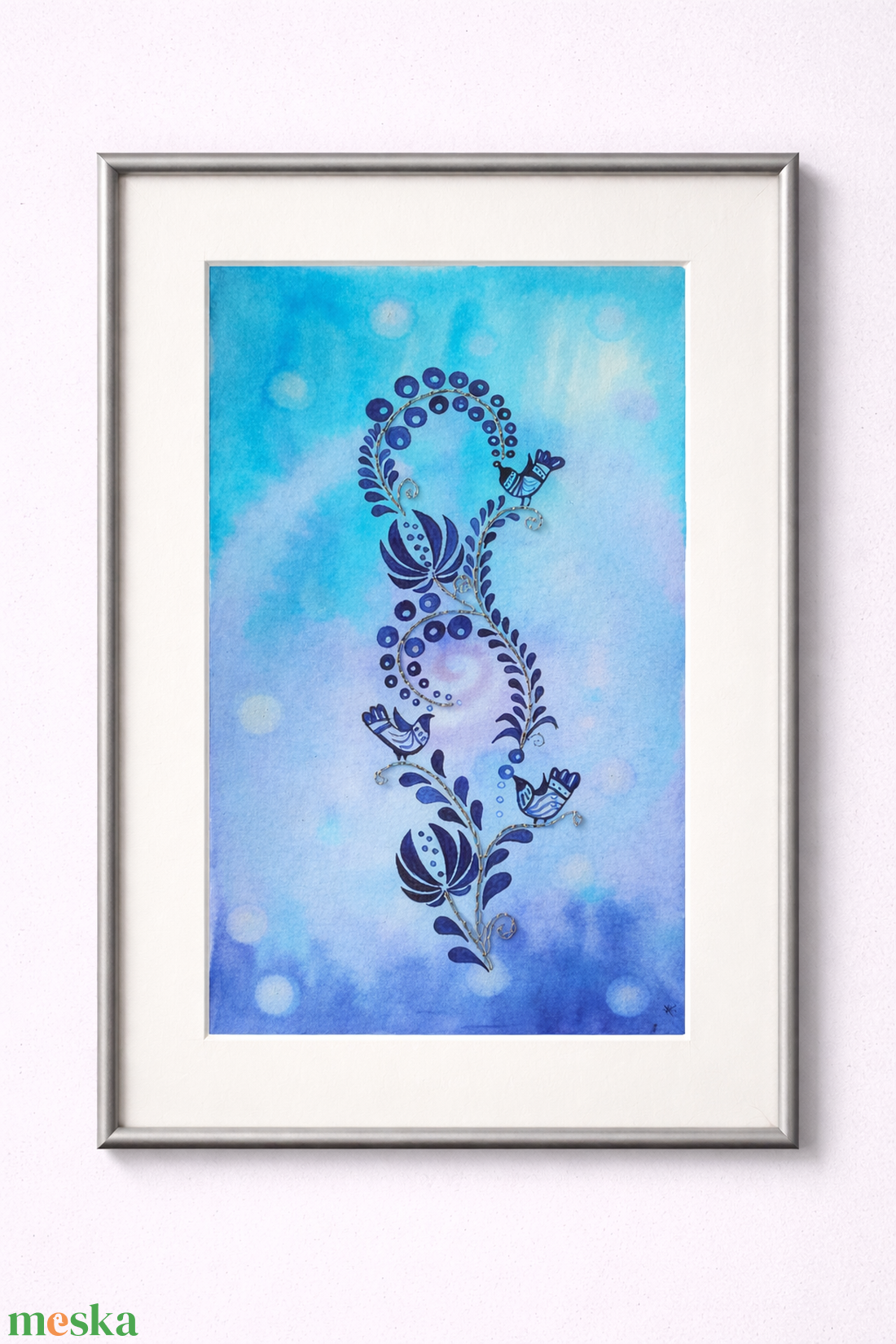 Akvarell - Népi ornamentika - Hungarian folk art 6. (2026.) - művészet - festmény - akvarell - Meska.hu