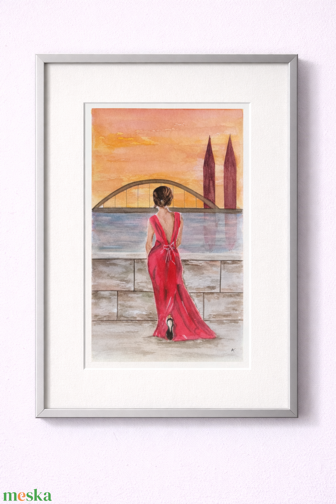 Akvarell - Szegedi emlék (2026.) - művészet - festmény - akvarell - Meska.hu