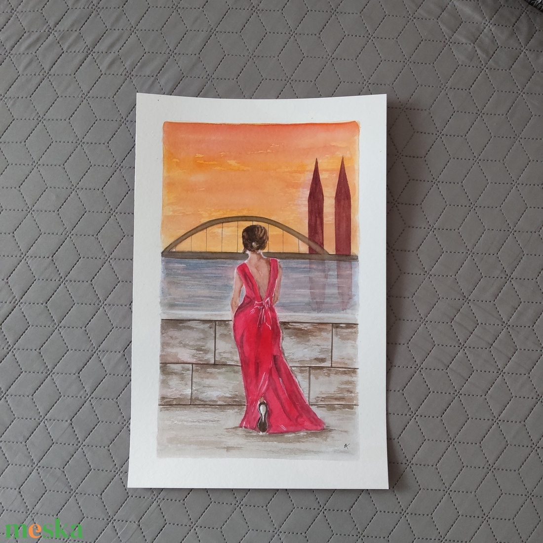 Akvarell - Szegedi emlék (2026.) - művészet - festmény - akvarell - Meska.hu