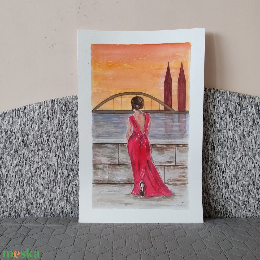 Akvarell - Szegedi emlék (2026.) - művészet - festmény - akvarell - Meska.hu