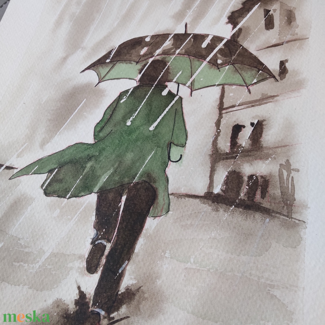 Akvarell - Sietősen (2026.) - művészet - festmény - akvarell - Meska.hu