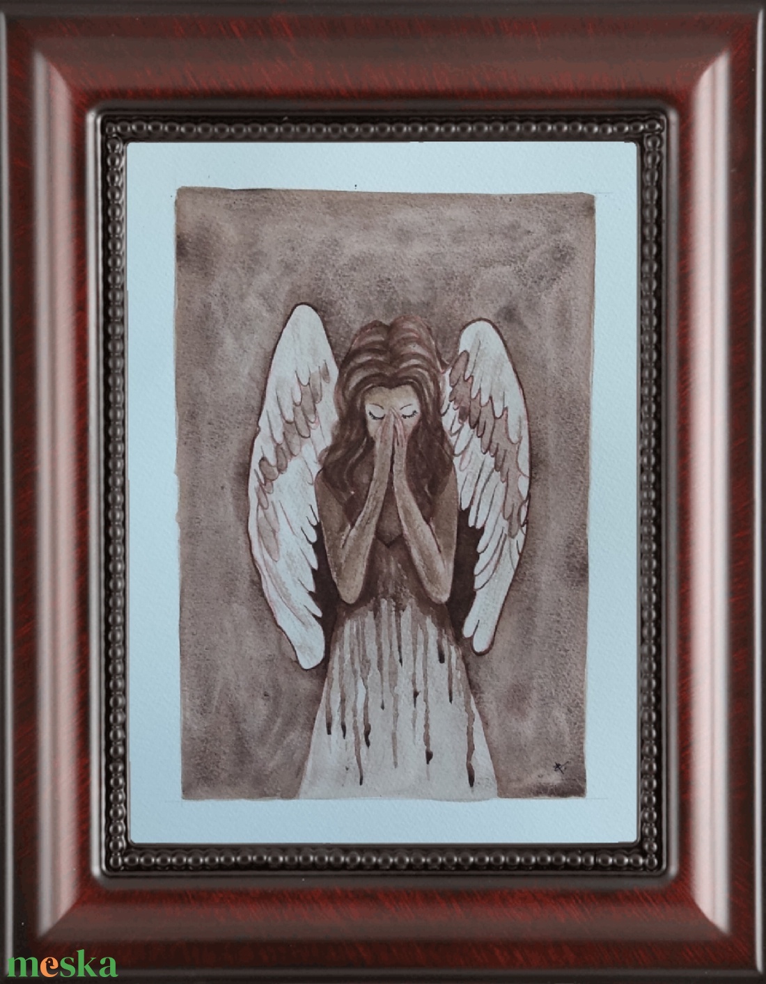 Akvarell - Csendes kiáltás (2026.) - művészet - festmény - akvarell - Meska.hu