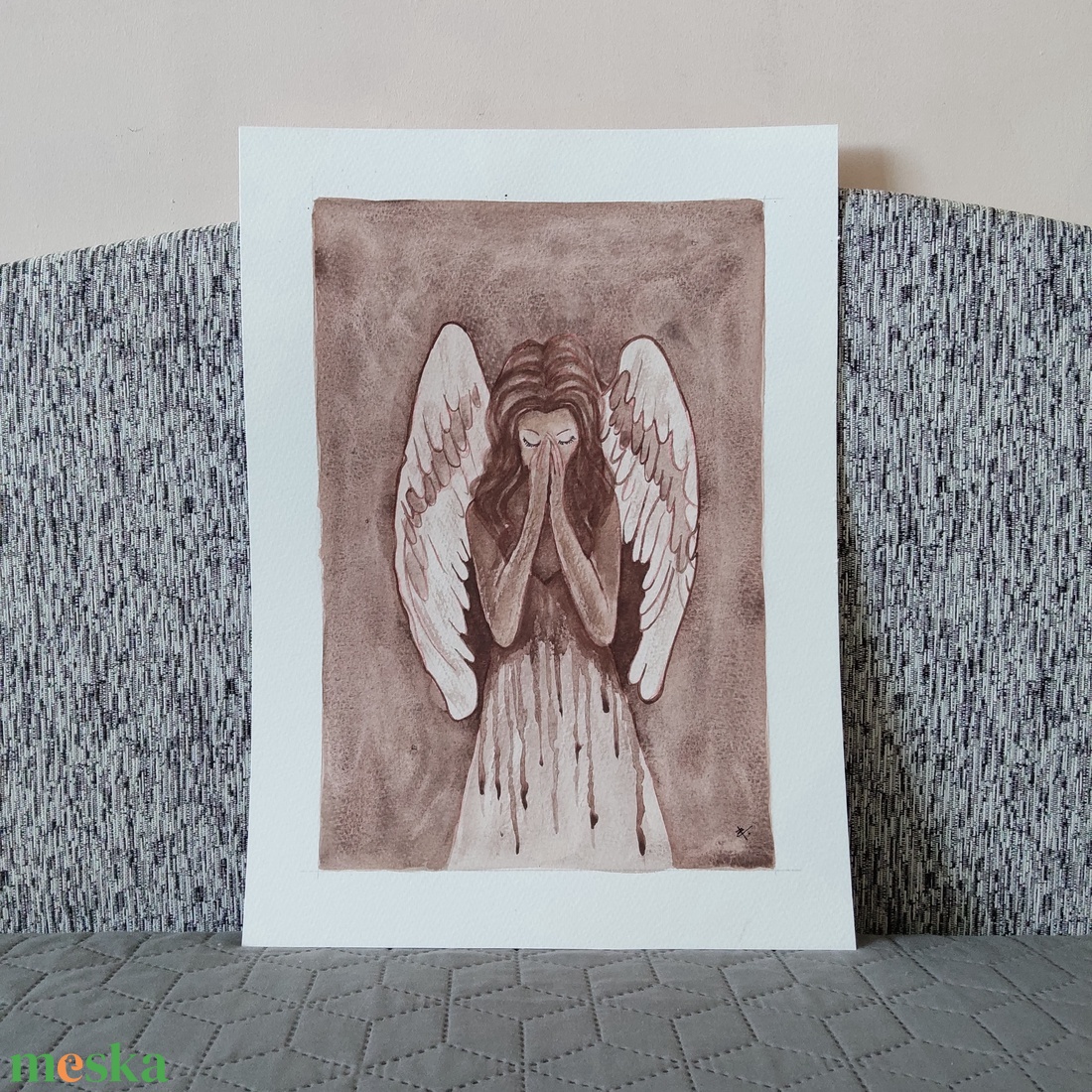 Akvarell - Csendes kiáltás (2026.) - művészet - festmény - akvarell - Meska.hu